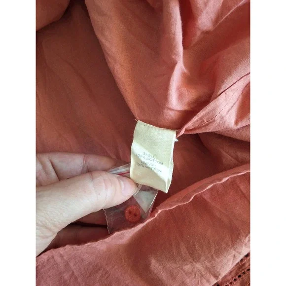 Anthropologie Forever That Girl Medium Eyelet Mini Dress Cotton Boho Cottage NWT - Picture 6 of 7